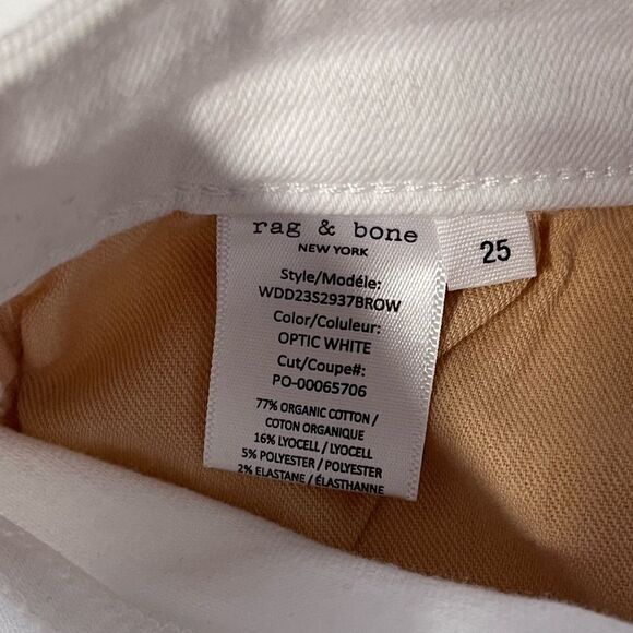 NWT Rag & Bone | Casey High Rise Ankle Cropped Flare White 25 - Picture 13 of 16